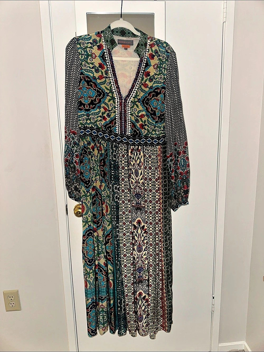 Ethanuni by Joli Women's Maxi Dress Blue & Black Size 10 Like New